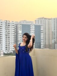 Royal Blue Anarkali - Image 3