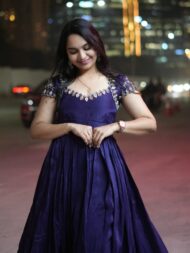 Blue Maggam Frock - Image 2