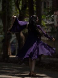 Purple Collar Anarkali - Image 4