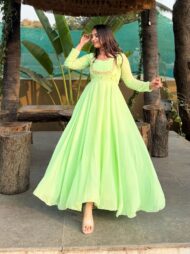 Pista Green Anarkali - Image 2