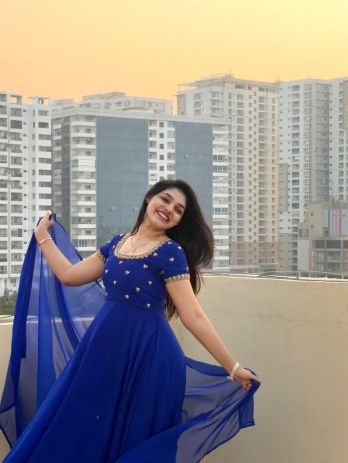 Royal Blue Anarkali - Image 4