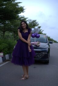 Purple Netted Frock - Image 2