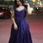 Blue Maggam Frock