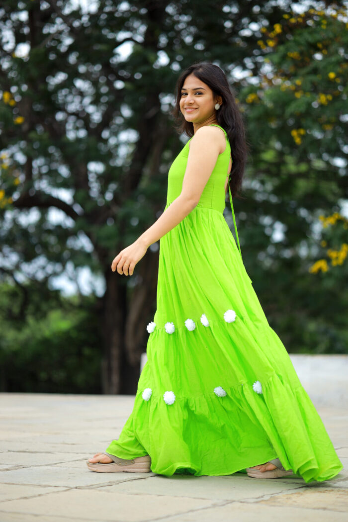 Green Mulcotton Frock - Image 4