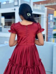 Maroon Maggam Frock - Image 3