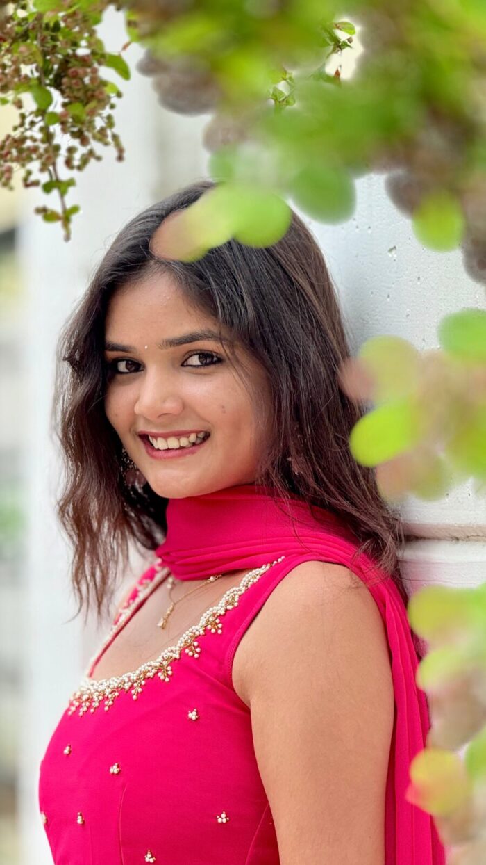 Pink Maggam Anarkali - Image 3