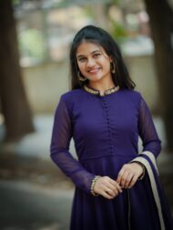 Purple Collar Anarkali - Image 3