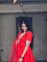 Red Rawsilk Lehanga - Image 3