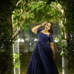 Blue mercerised cotton frock