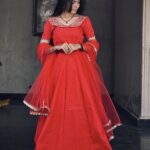 Red Rawsilk Lehanga