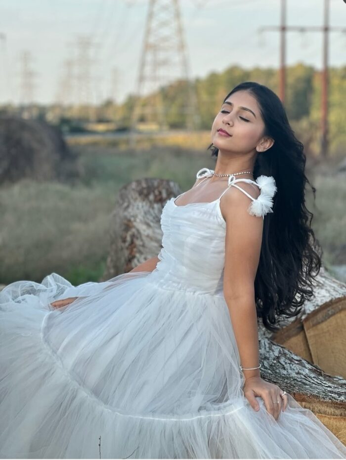 White Netted Frock - Image 2