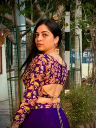 Purple Floral Croptop Set - Image 2