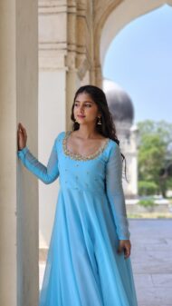 SkyBlue Anarkali