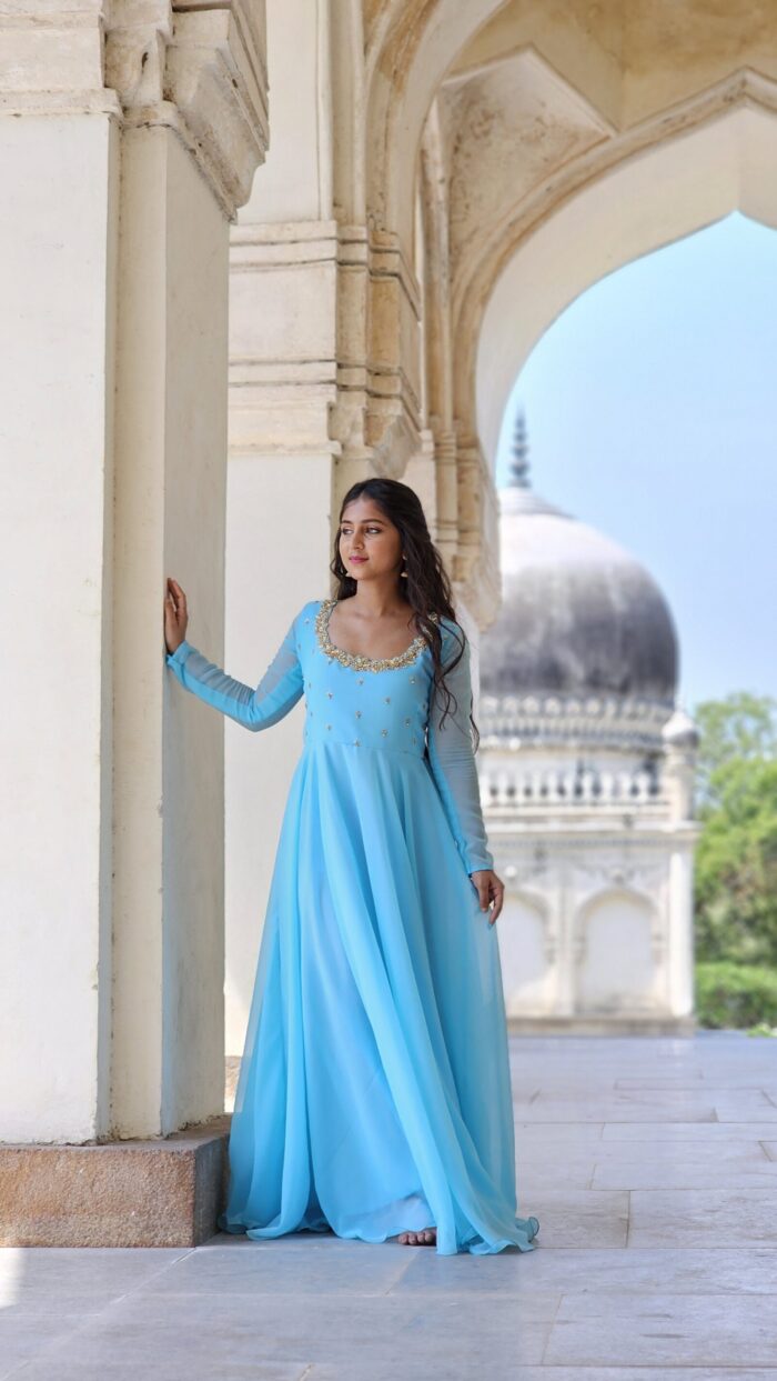 SkyBlue Anarkali - Image 3