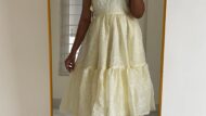 Ivory Mul Chanderi Frock - Image 3